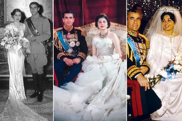 تاریخچه لباس عروس دوران پهلوی فوزیه، ثریا و فرح